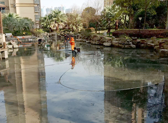 古丈景观池淤泥清理